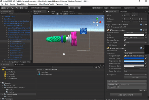 button on click manipulable