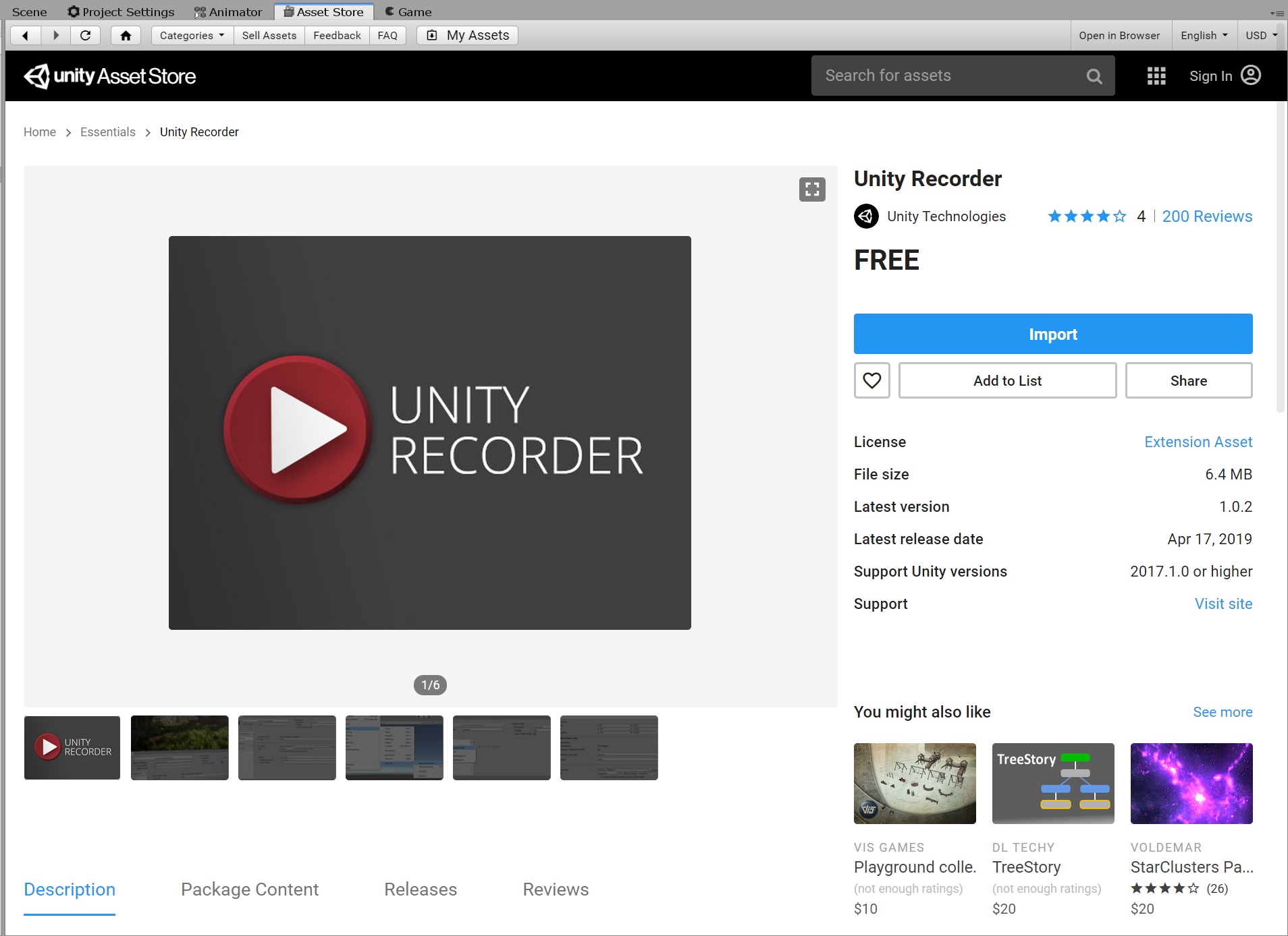 Unity Recorder