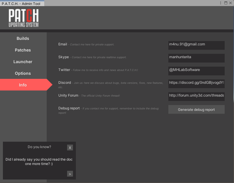Admin Tool Preview
