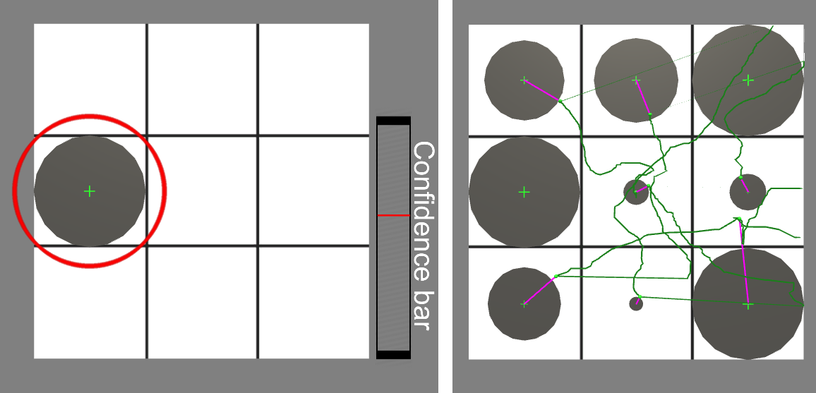 VR Eye Tracking Accuracy Test Screen